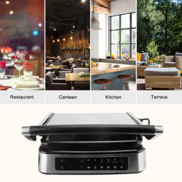 Pemanggang Listrik Komersial 7-in-1, Kontrol Sentuh, 220V, 2000W